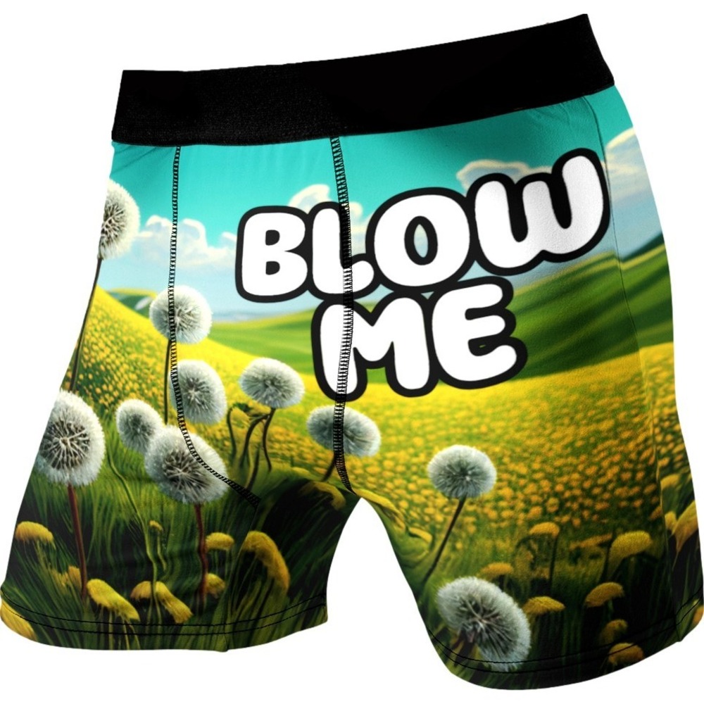 Blow Me Boxer Briefs Adult Mens Large 36-38 Field Fun Novelty Underwear